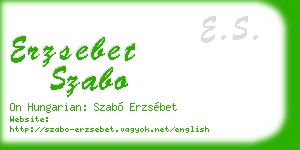 erzsebet szabo business card