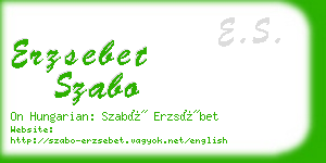 erzsebet szabo business card